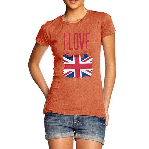 I Love Great Britain Paint Splat Women's T-Shirt 