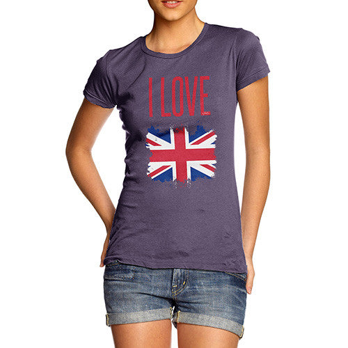 I Love Great Britain Paint Splat Women's T-Shirt 