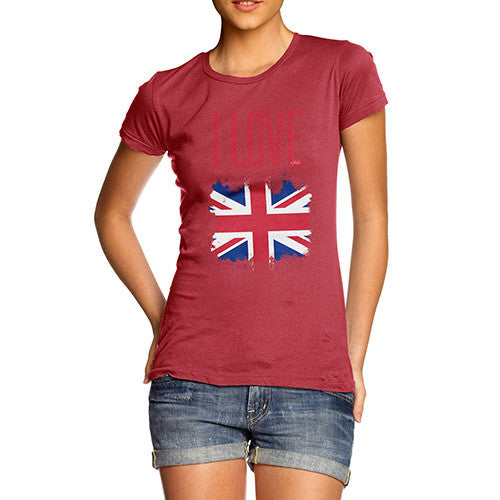 I Love Great Britain Paint Splat Women's T-Shirt 