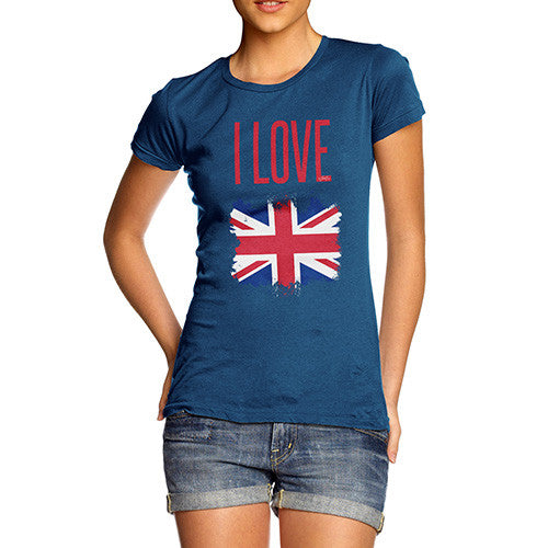 I Love Great Britain Paint Splat Women's T-Shirt 