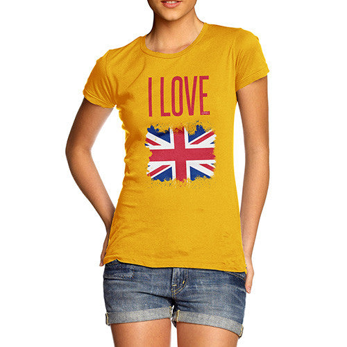 I Love Great Britain Paint Splat Women's T-Shirt 