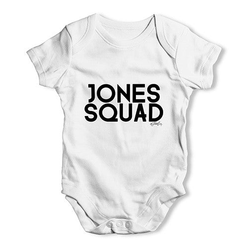 Personalised Surname Squad Baby Unisex Baby Grow Bodysuit