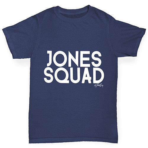 Personalised Surname Squad Boy's T-Shirt