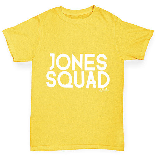 Personalised Surname Squad Boy's T-Shirt