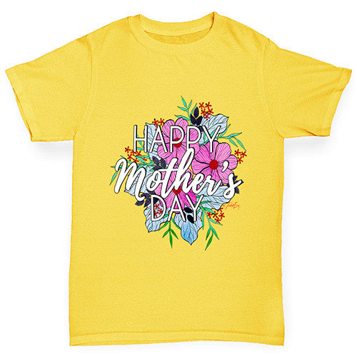 Happy Mother's Day Bouquet Girl's T-Shirt 