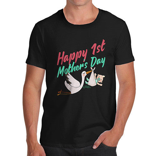 Happy 1st Mother's Day Stork Men's T-Shirt