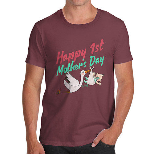 Happy 1st Mother's Day Stork Men's T-Shirt