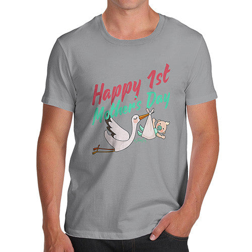 Happy 1st Mother's Day Stork Men's T-Shirt