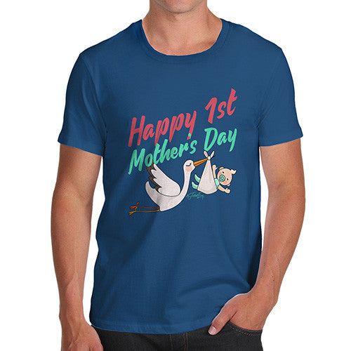 Happy 1st Mother's Day Stork Men's T-Shirt