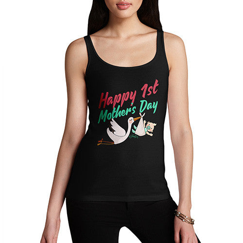 Happy 1st Mother's Day Stork Women's Tank Top