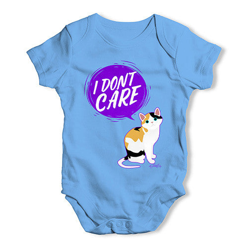 I Don't Care Cat Baby Unisex Baby Grow Bodysuit