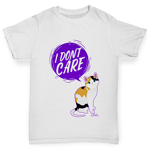 I Don't Care Cat Boy's T-Shirt