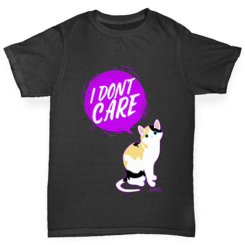 I Don't Care Cat Girl's T-Shirt 