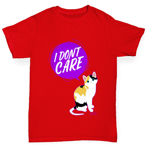 I Don't Care Cat Girl's T-Shirt 