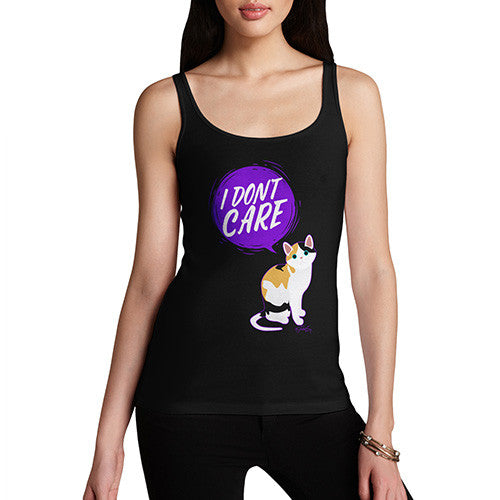 I Don't Care Cat Women's Tank Top