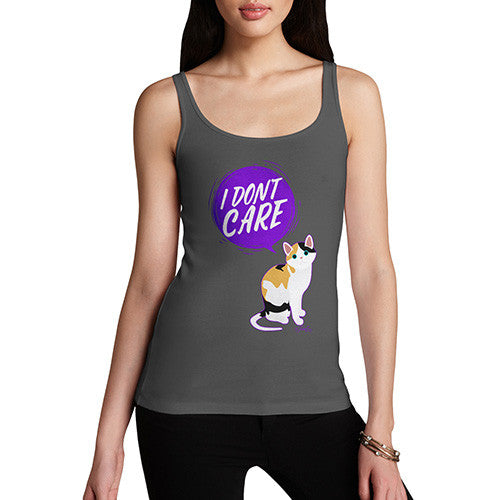 I Don't Care Cat Women's Tank Top