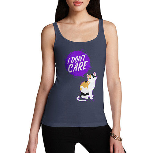 I Don't Care Cat Women's Tank Top