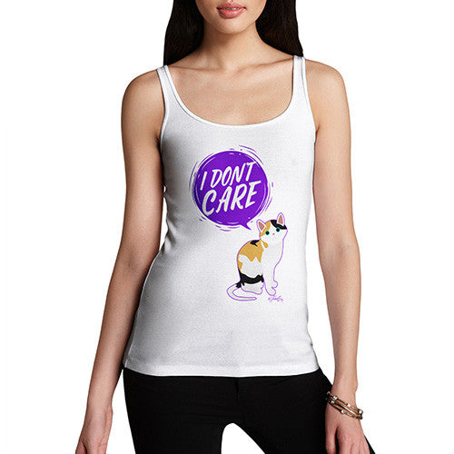 I Don't Care Cat Women's Tank Top