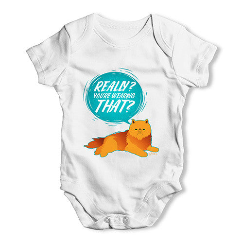 Judgemental Cat Baby Unisex Baby Grow Bodysuit