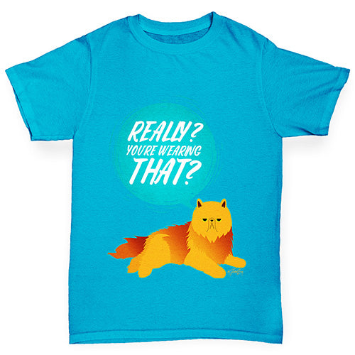 Judgemental Cat Boy's T-Shirt