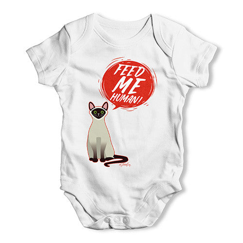 Feed Me Cat Baby Unisex Baby Grow Bodysuit