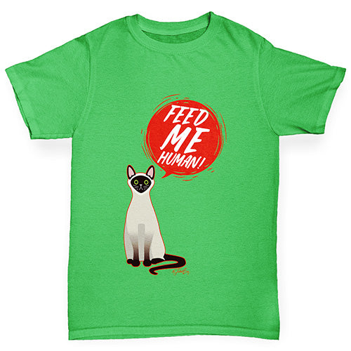 Feed Me Cat Girl's T-Shirt 