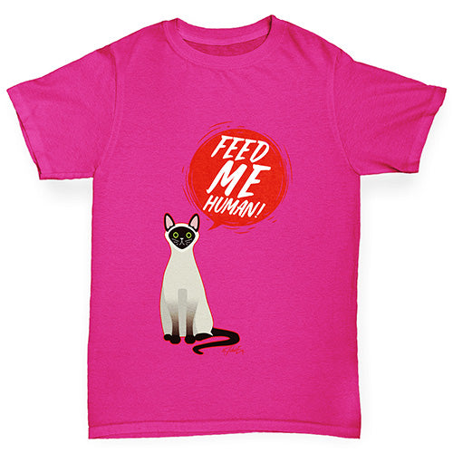 Feed Me Cat Girl's T-Shirt 