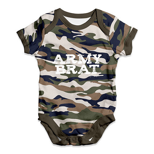 Army Brat Camouflage Baby Unisex Baby Grow Bodysuit