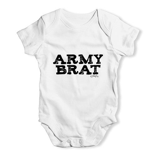 Army Brat Camouflage Baby Unisex Baby Grow Bodysuit