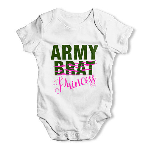 Army Brat Princess Baby Unisex Baby Grow Bodysuit