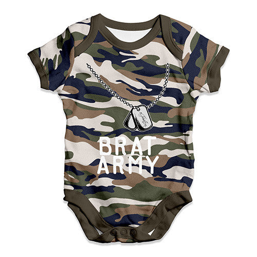 Brat Army Baby Unisex Baby Grow Bodysuit