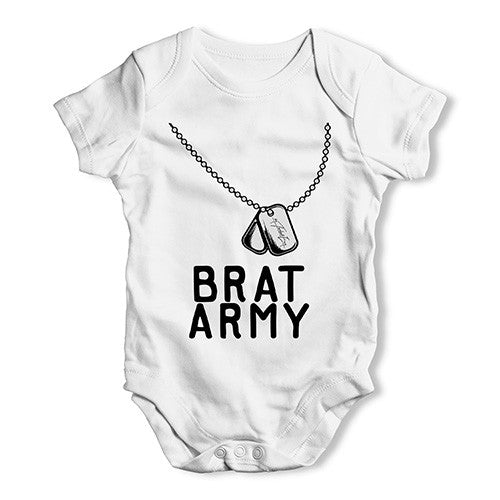 Brat Army Baby Unisex Baby Grow Bodysuit