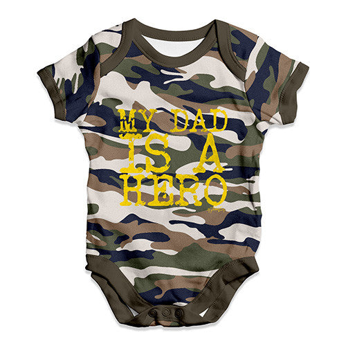 My Dad Is A Hero Baby Unisex Baby Grow Bodysuit