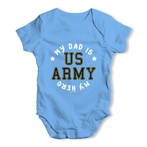 Army My Dad Is My Hero Baby Unisex Baby Grow Bodysuit