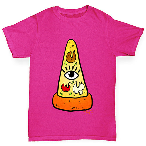 Illuminati Pizza Girl's T-Shirt 