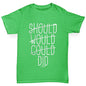 Should Would Could Did Boy's T-Shirt