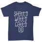 Should Would Could Did Boy's T-Shirt