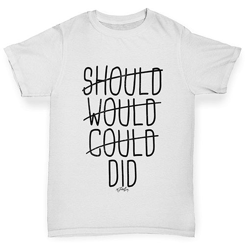 Should Would Could Did Boy's T-Shirt