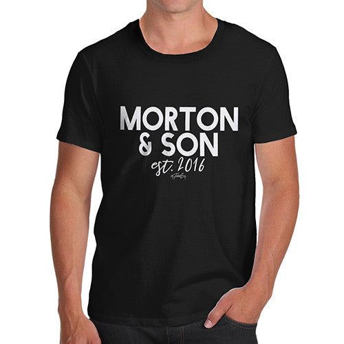 Personalised Name And Son Men's T-Shirt