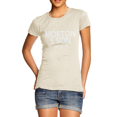 Personalised Name And Son Women's T-Shirt 