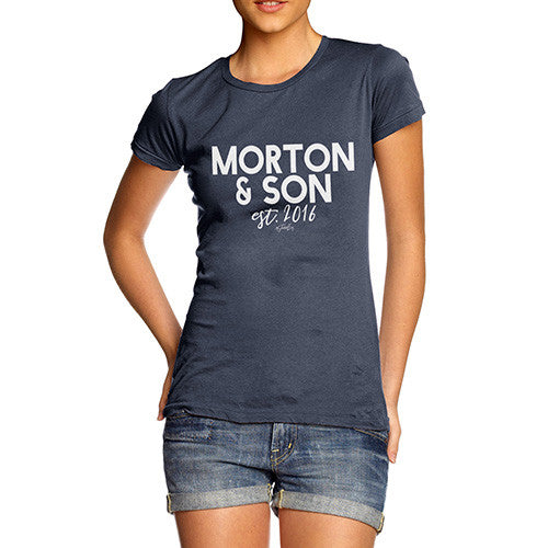 Personalised Name And Son Women's T-Shirt 