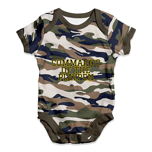 Commando Of The Playpen Baby Unisex Babygrow Bodysuit Onesies