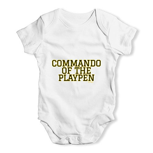 Commando Of The Playpen Baby Unisex Babygrow Bodysuit Onesies