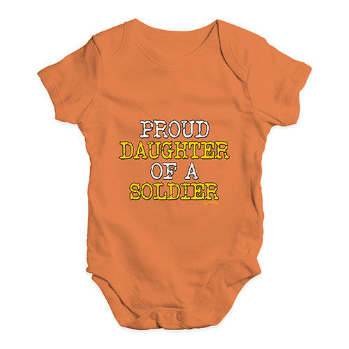 Proud Daughter Of A Soldier Baby Unisex Babygrow Bodysuit Onesies