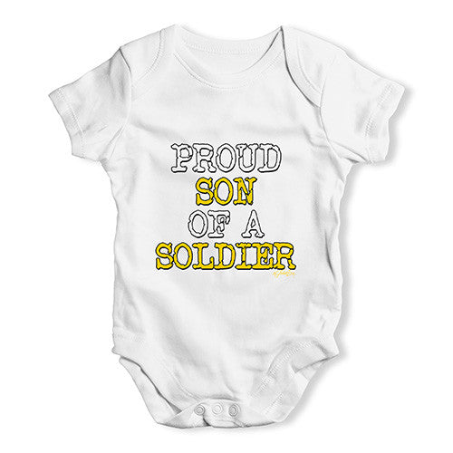 Proud Son Of A Soldier Baby Unisex Babygrow Bodysuit Onesies