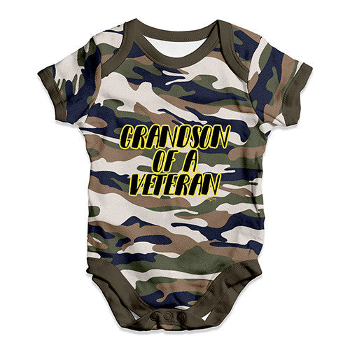 Grandson Of A Veteran Baby Unisex Babygrow Bodysuit Onesies