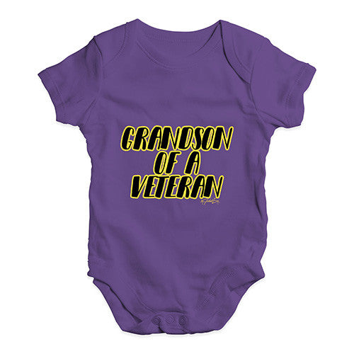 Grandson Of A Veteran Baby Unisex Babygrow Bodysuit Onesies