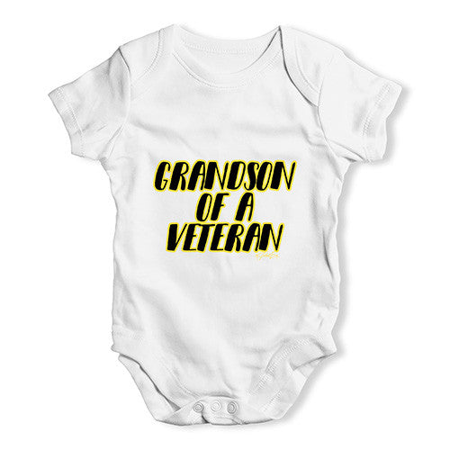 Grandson Of A Veteran Baby Unisex Babygrow Bodysuit Onesies