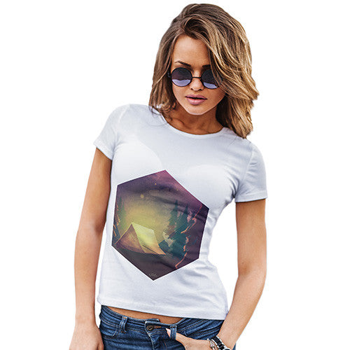 Camping Hexagon Night Time Women's T-Shirt 