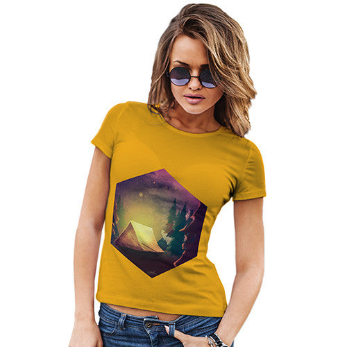 Camping Hexagon Night Time Women's T-Shirt 